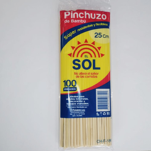 PINCHO BAMBU GRUESO EL SOL*100UN